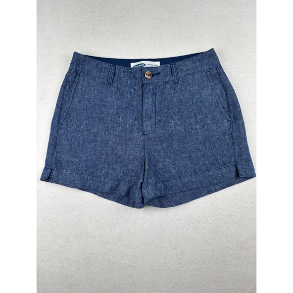 Old Navy Pants - Old Navy Shorts Womens 2 Linen Blend High Rise Coastal Casual